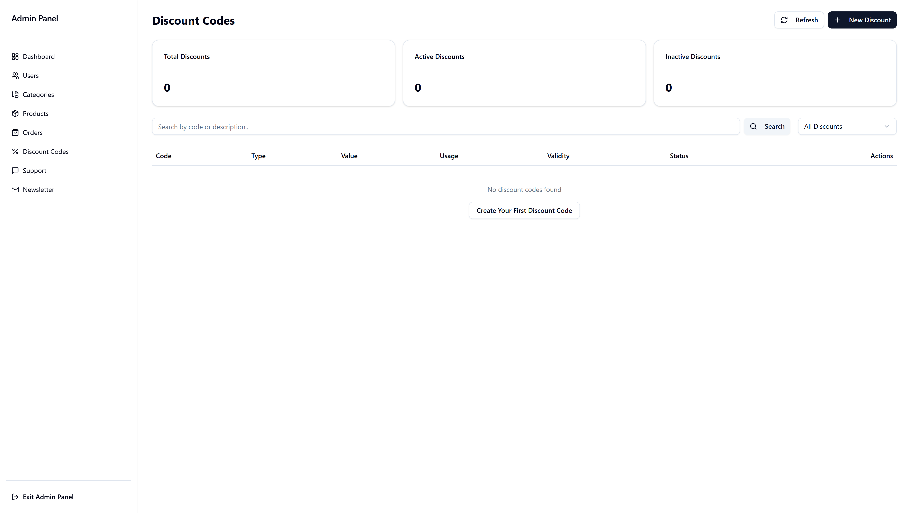 Admin Panel View 5 new